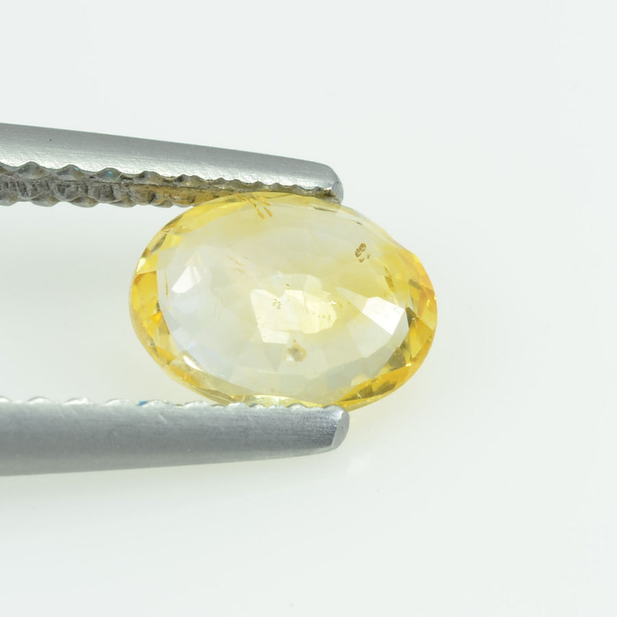 0.77 Cts Natural Yellow Sapphire Loose Gemstone Oval Cut