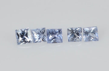 1.40- 1.80 MM Natural Princess Cut Blue Sapphire Loose Gemstone