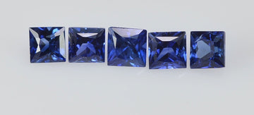 1.8-2.1 MM  Natural Princess Cut Blue Sapphire Loose Gemstone - Thai Gems Export Ltd.