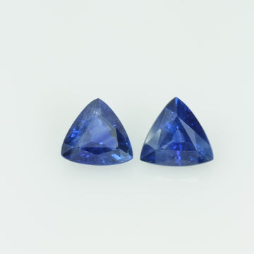 1.00 cts Natural Blue Sapphire Loose Gemstone Trillion Cut Pair