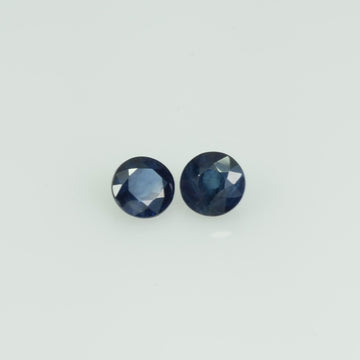 3.5-3.6 mm Natural Blue Sapphire Loose Pair Gemstone Round Cut