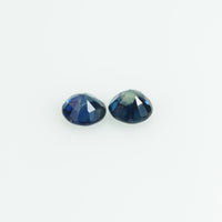 3.7-3.8 mm Natural Blue Sapphire Loose Pair Gemstone Round Cut