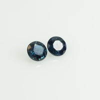 3.7-3.8 mm Natural Blue Sapphire Loose Pair Gemstone Round Cut