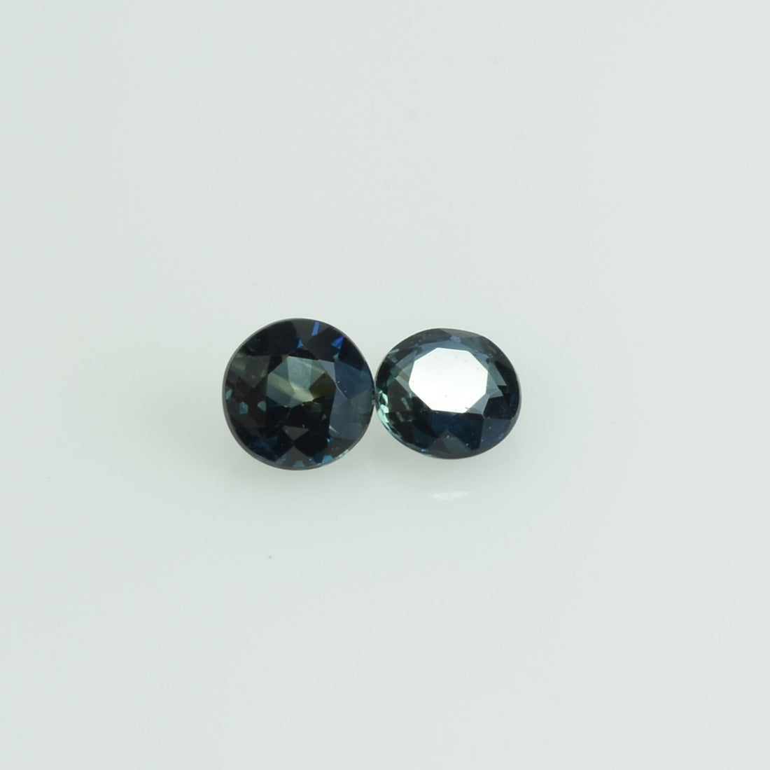 3.7-3.8 mm Natural Blue Sapphire Loose Pair Gemstone Round Cut