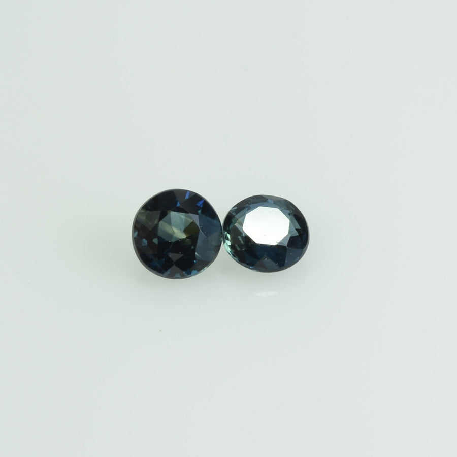 3.7-3.8 mm Natural Blue Sapphire Loose Pair Gemstone Round Cut