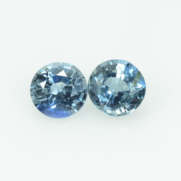 6 MM Natural Blue Sapphire Loose Pair Gemstone Round Cut