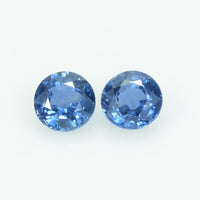 6.0 MM Natural Blue Sapphire Loose Pair Gemstone Round Cut - Thai Gems Export Ltd.