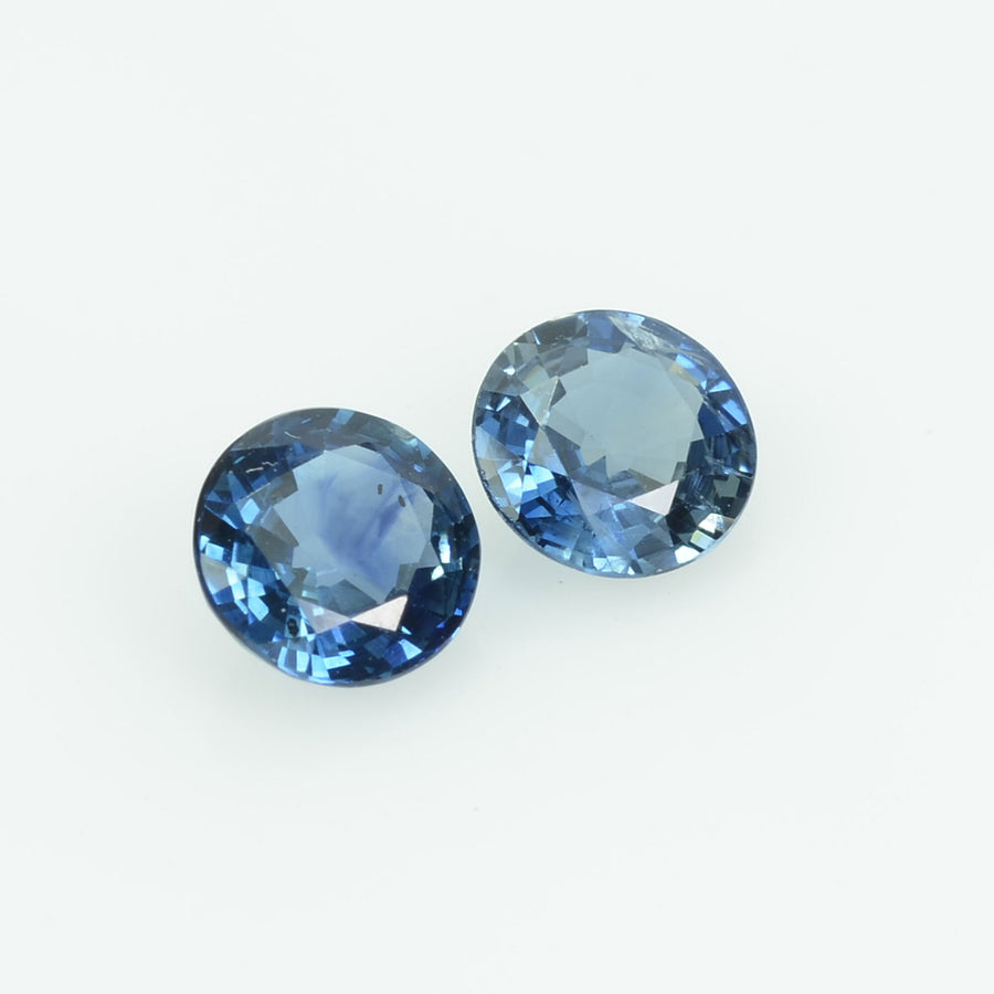 5.5 MM Natural Blue Sapphire Loose Pair Gemstone Round Cut