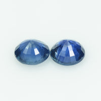 6.5 MM Natural Blue Sapphire Loose Pair Gemstone Round Cut - Thai Gems Export Ltd.