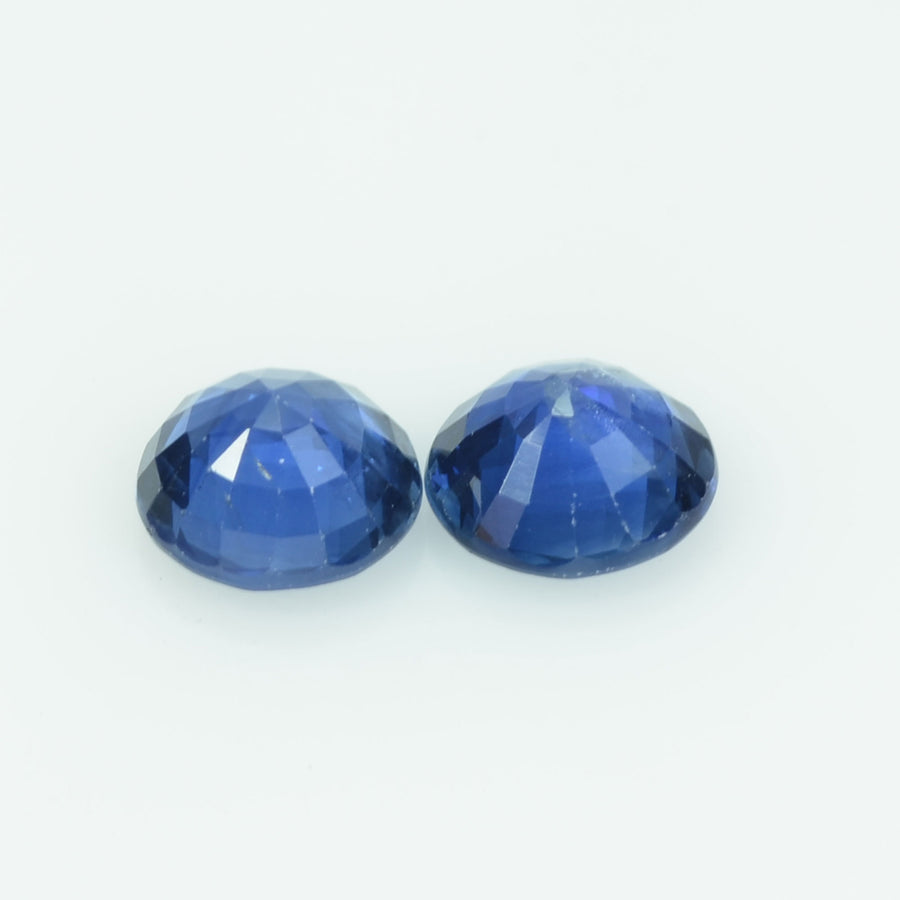 6 MM Natural Blue Sapphire Loose Pair Gemstone Round Cut - Thai Gems Export Ltd.