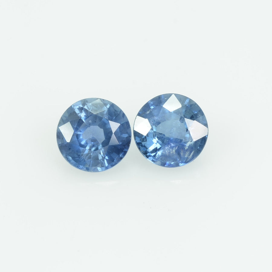 5.5 MM Natural Blue Sapphire Loose Pair Gemstone Round Cut - Thai Gems Export Ltd.