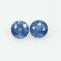 5.5 MM Natural Blue Sapphire Loose Pair Gemstone Round Cut - Thai Gems Export Ltd.