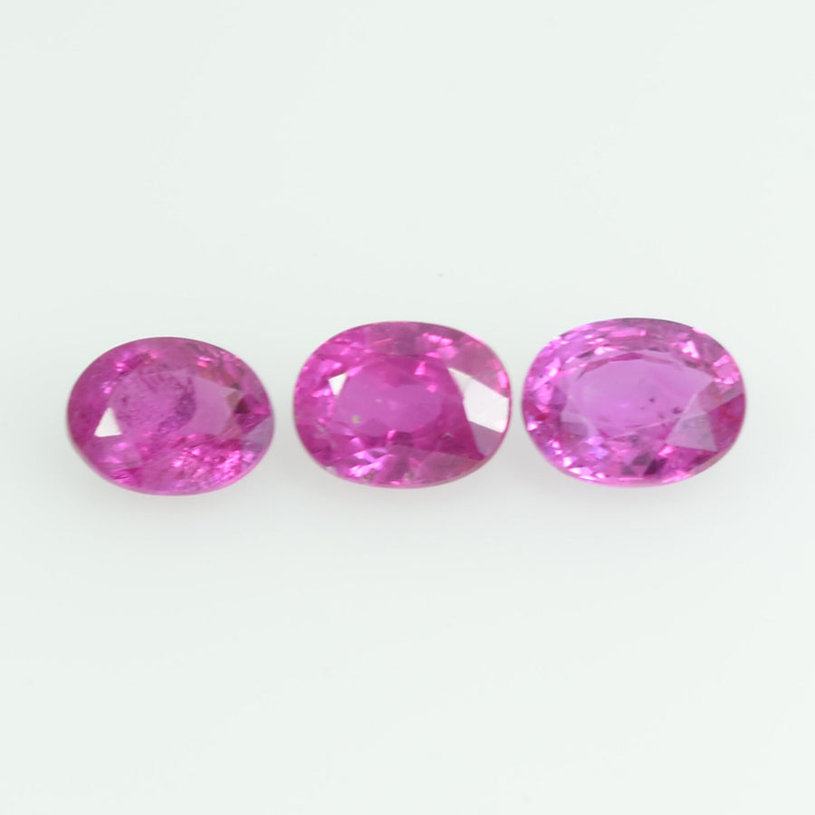 4.5x3.5 mm Natural Pink Sapphire Loose Gemstone oval Cut