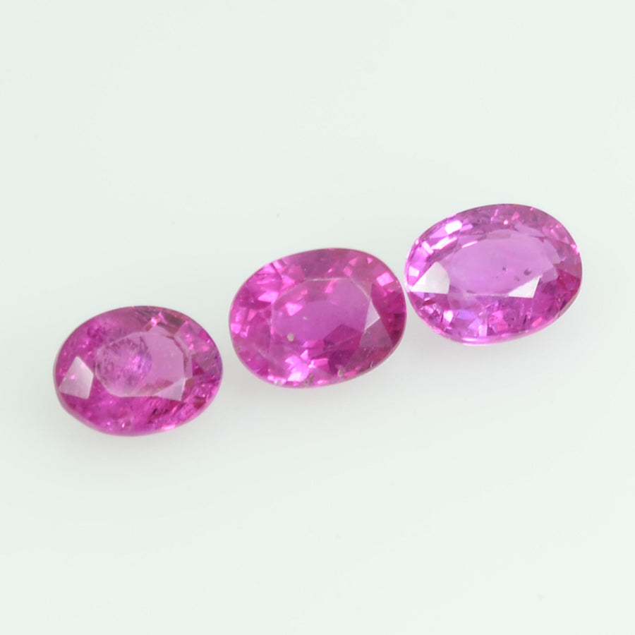 4.5x3.5 mm Natural Pink Sapphire Loose Gemstone oval Cut