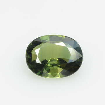 1.56 Cts Natural Green Sapphire Loose Gemstone Oval Cut
