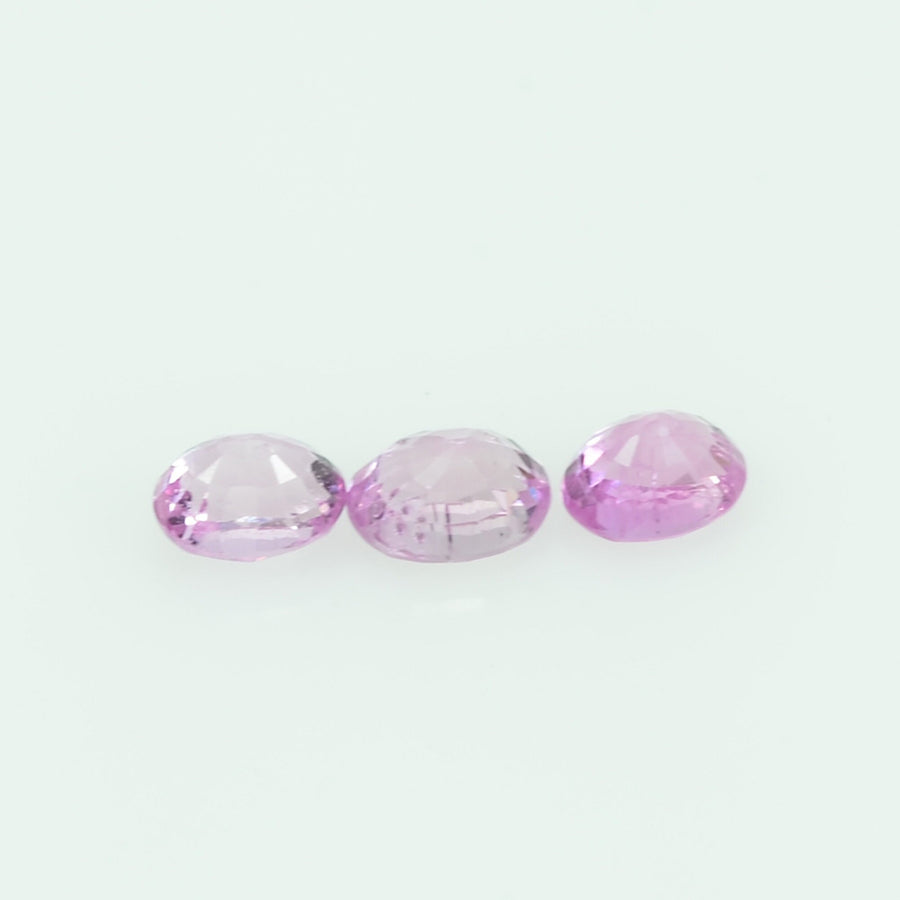 4x3mm Lot Natural Pink Sapphire Loose Gemstone oval Cut