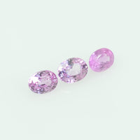 4x3mm Lot Natural Pink Sapphire Loose Gemstone oval Cut
