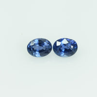 0.46 Cts Natural Blue Sapphire Loose Pair Gemstone Oval Cut