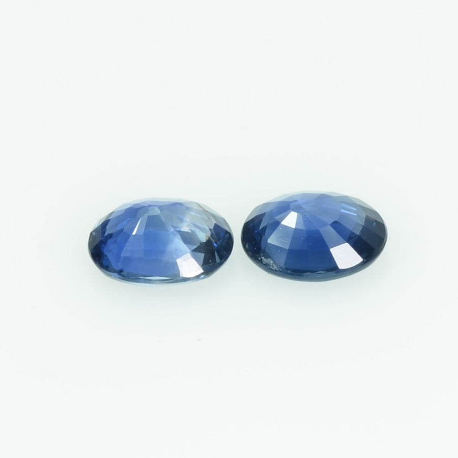 0.74 Cts Natural Blue Sapphire Loose Pair Gemstone Oval Cut