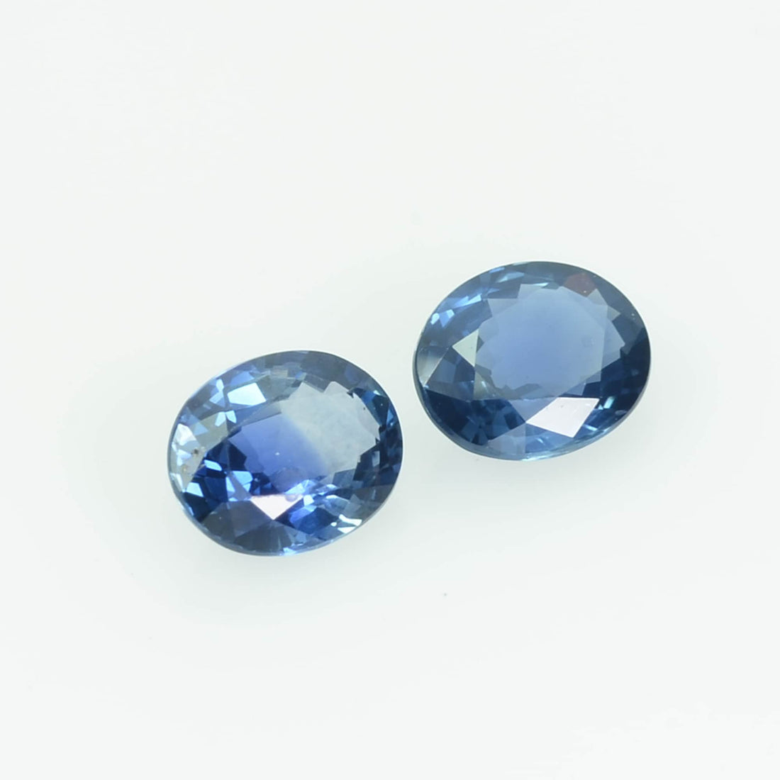 0.74 Cts Natural Blue Sapphire Loose Pair Gemstone Oval Cut