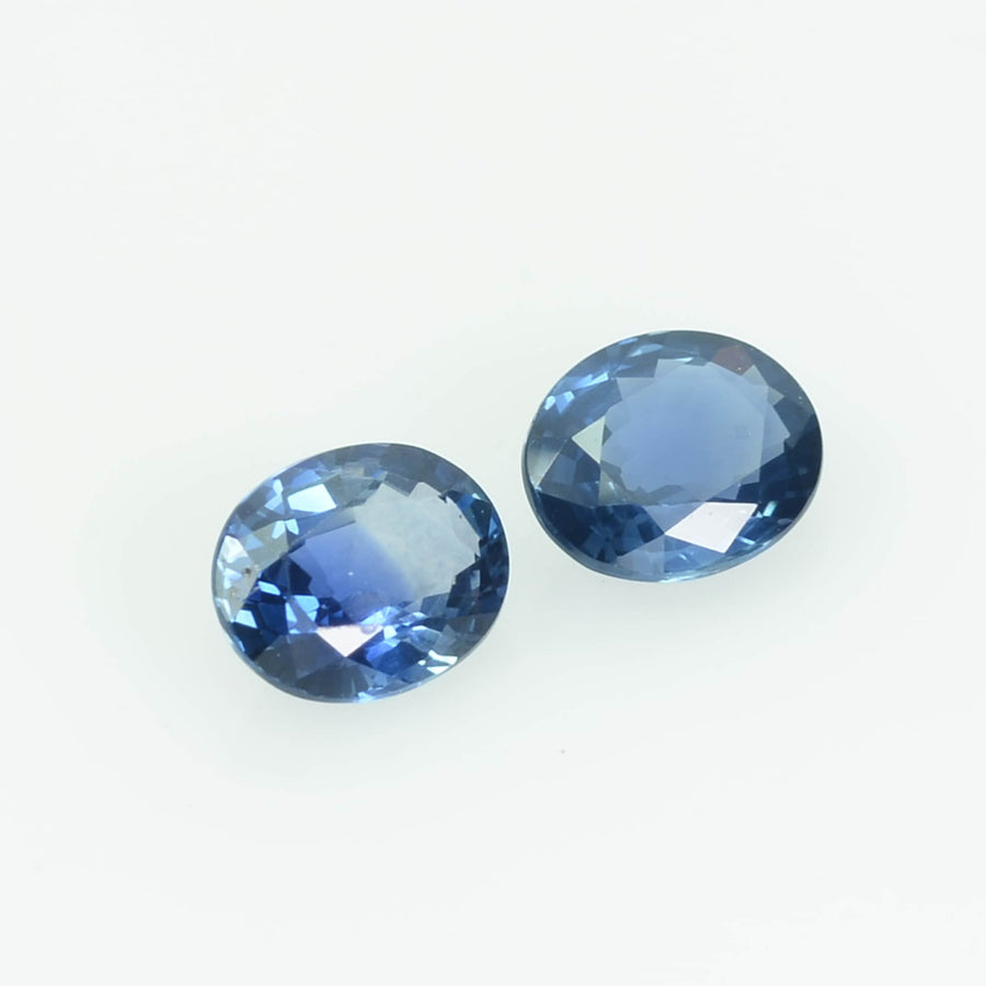 0.74 Cts Natural Blue Sapphire Loose Pair Gemstone Oval Cut