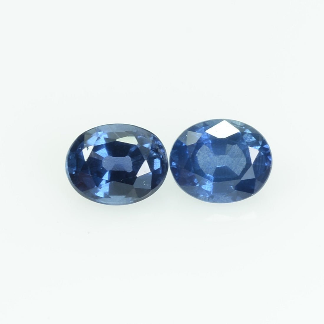 0.80 Cts Natural Blue Sapphire Loose Pair Gemstone Oval Cut