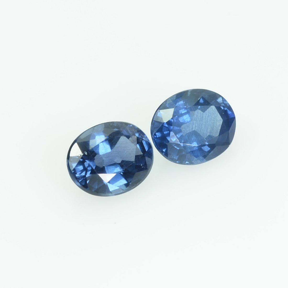 0.80 Cts Natural Blue Sapphire Loose Pair Gemstone Oval Cut