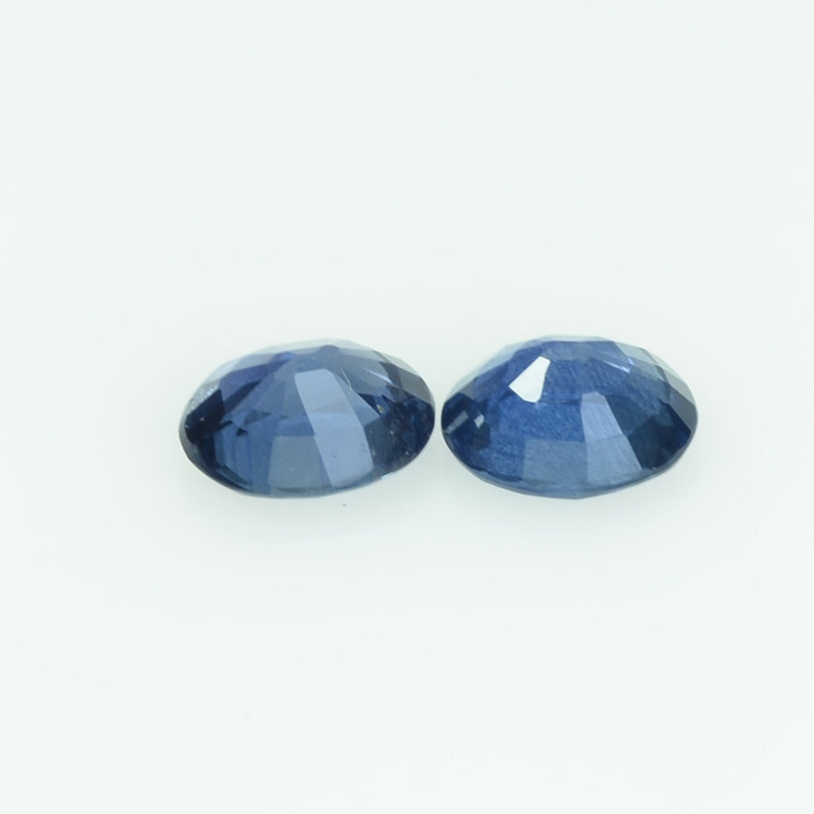 0.80 Cts Natural Blue Sapphire Loose Pair Gemstone Oval Cut