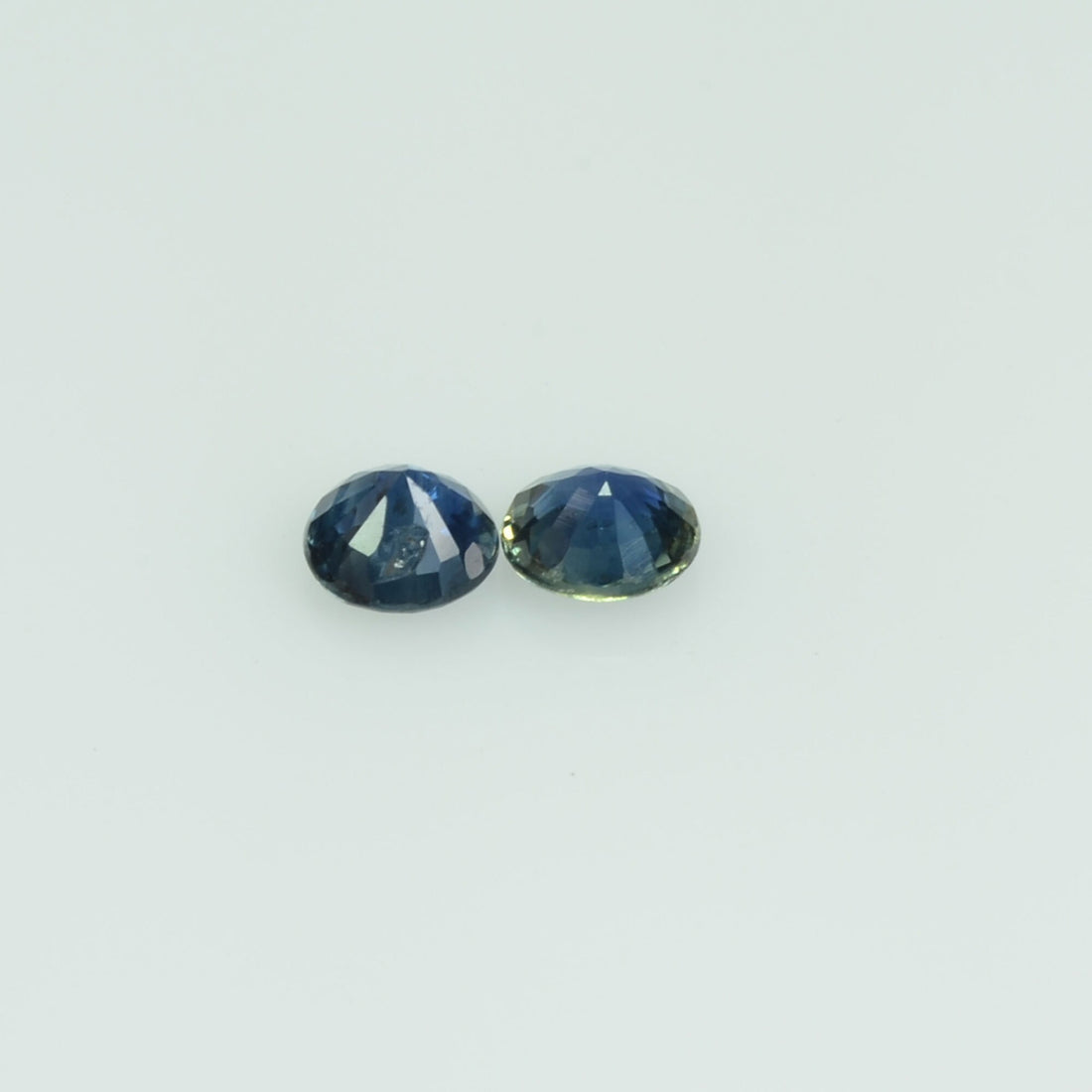 0.40 Cts Natural Blue Sapphire Loose Pair Gemstone Round Cut