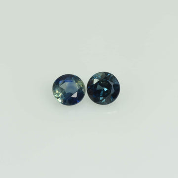 3.5-3.6 mm Natural Blue Sapphire Loose Pair Gemstone Round Cut