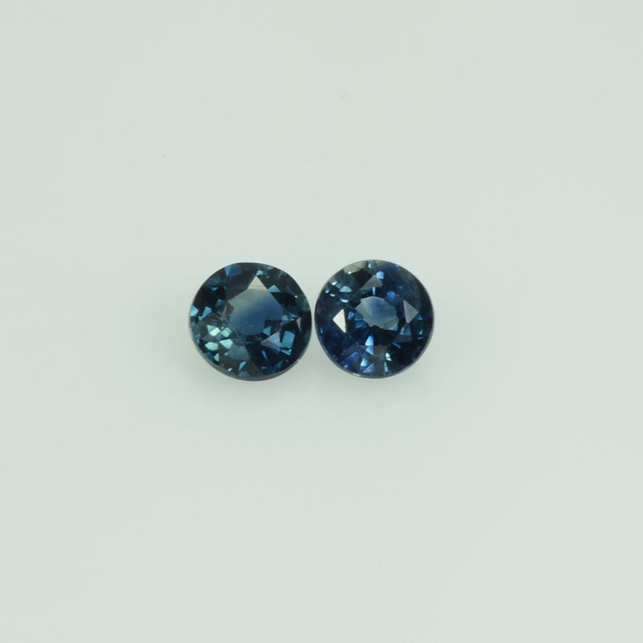 3.5-3.6 mm Natural Blue Sapphire Loose Pair Gemstone Round Cut