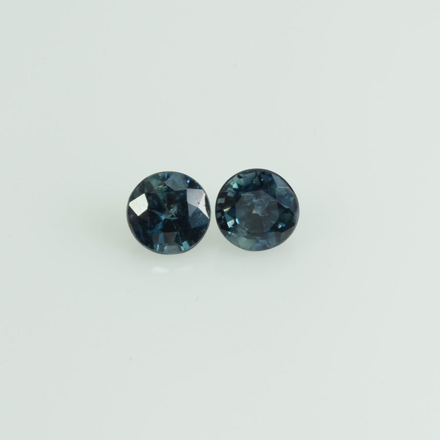 3.5-3.6 mm Natural Blue Sapphire Loose Pair Gemstone Round Cut