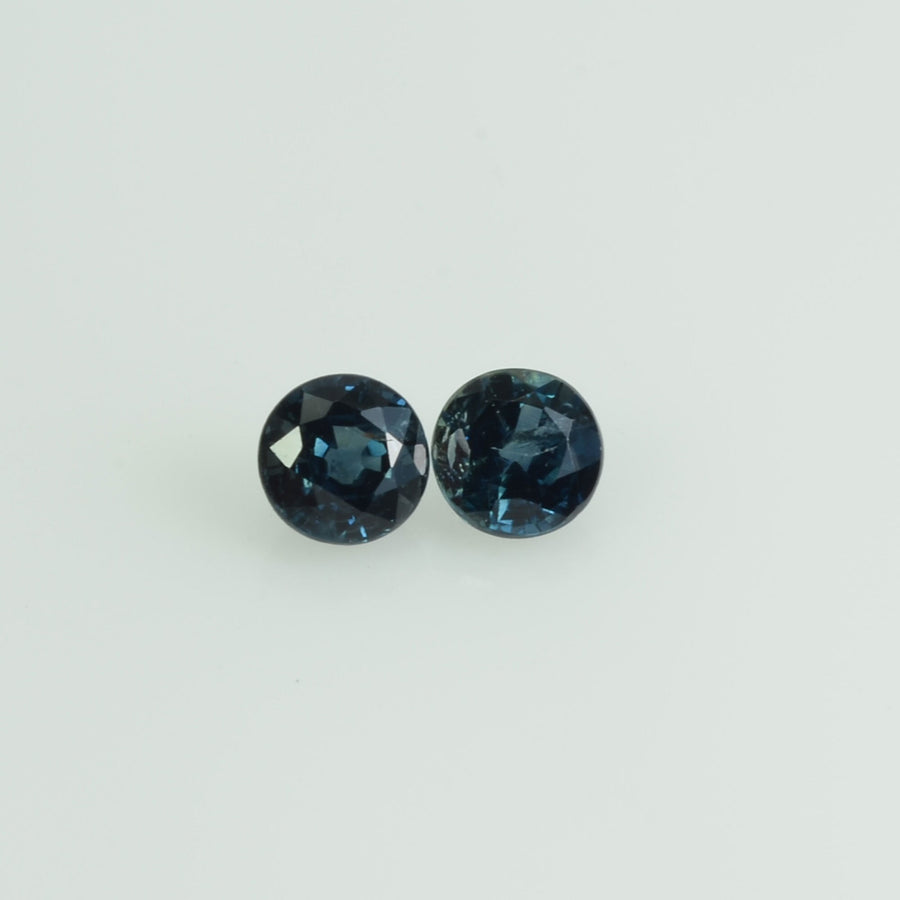 3.5-3.6 mm Natural Blue Sapphire Loose Pair Gemstone Round Cut