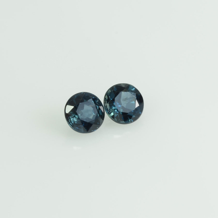 3.5-3.6 mm Natural Blue Sapphire Loose Pair Gemstone Round Cut