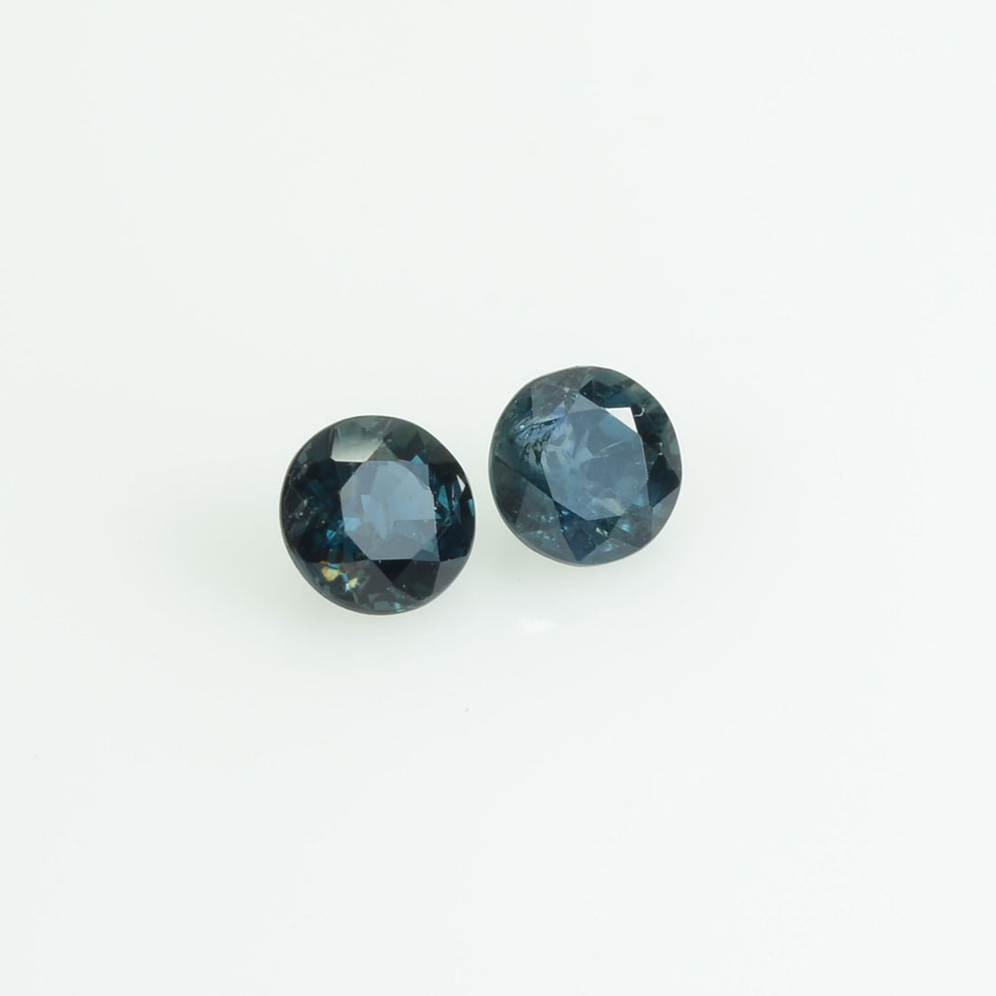 3.7-3.8 mm Natural Blue Sapphire Loose Pair Gemstone Round Cut