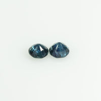 3.7-3.8 mm Natural Blue Sapphire Loose Pair Gemstone Round Cut