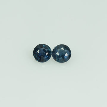 3.4 mm Natural Blue Sapphire Loose Gemstone Round Cut