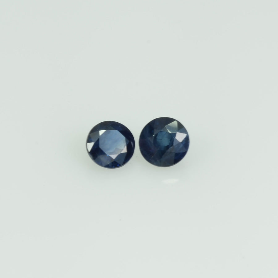 3.4 mm Natural Blue Sapphire Loose Gemstone Round Cut
