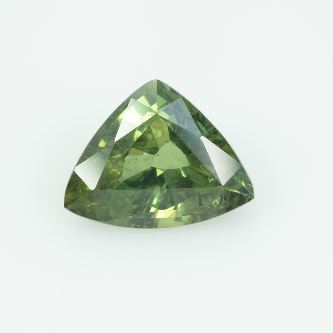 3.02 Cts Natural Green Sapphire Loose Gemstone Trillion Cut