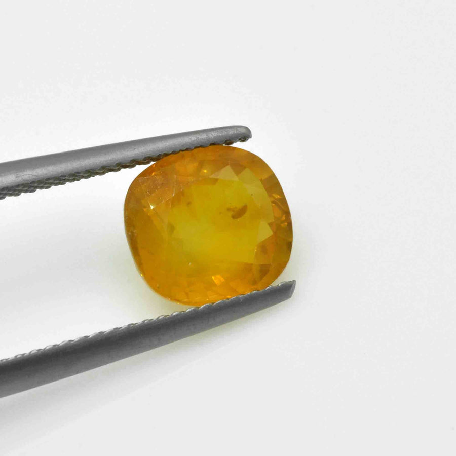 3.24 Cts Natural Yellow Sapphire Loose Gemstone Cushion Cut