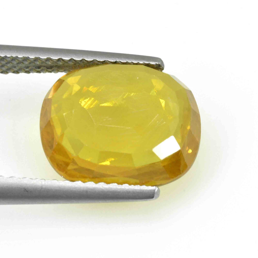 5.33 Cts Natural Yellow Sapphire Loose Gemstone Cushion Cut