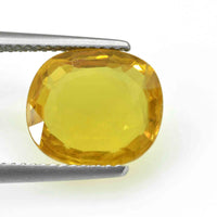 5.33 Cts Natural Yellow Sapphire Loose Gemstone Cushion Cut