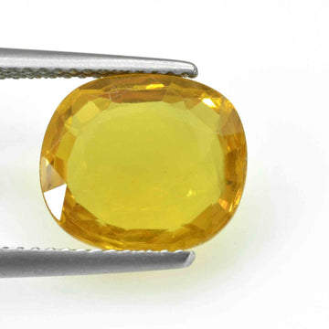 5.33 Cts Natural Yellow Sapphire Loose Gemstone Cushion Cut