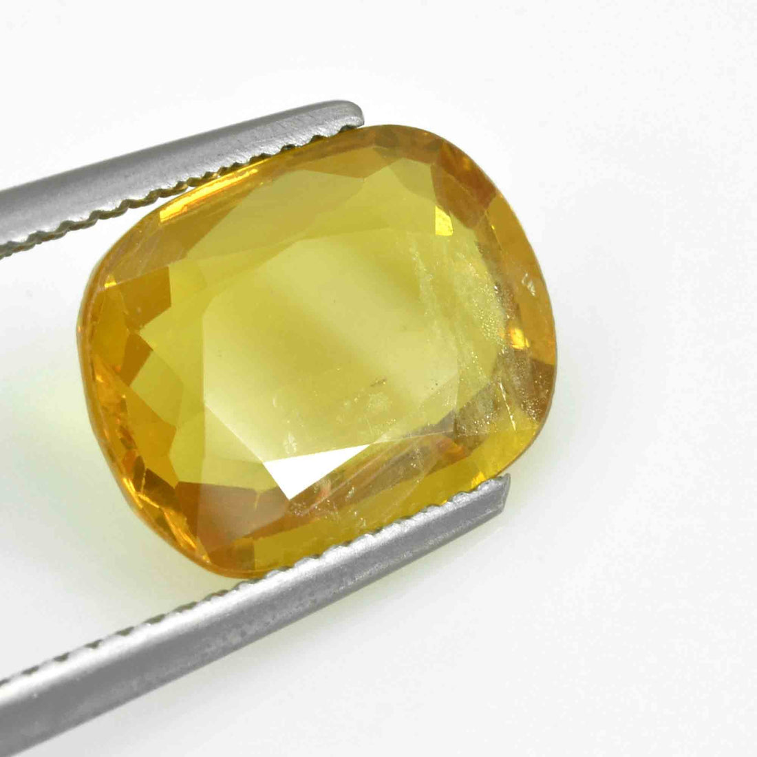 5.36 Cts Natural Yellow Sapphire Loose Gemstone Cushion Cut