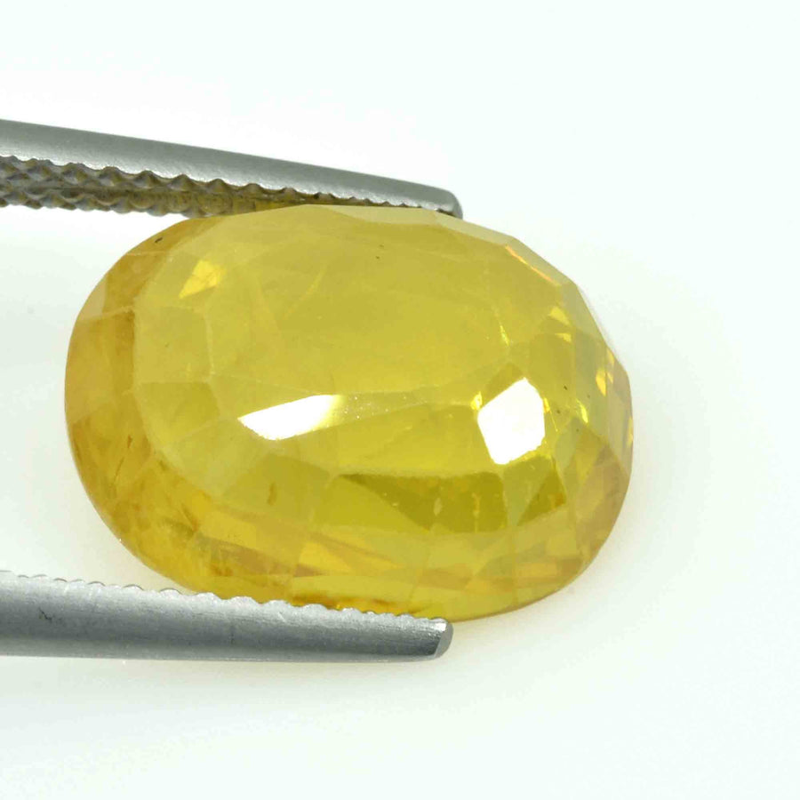 7.70 Cts Natural Yellow Sapphire Loose Gemstone Oval Cut