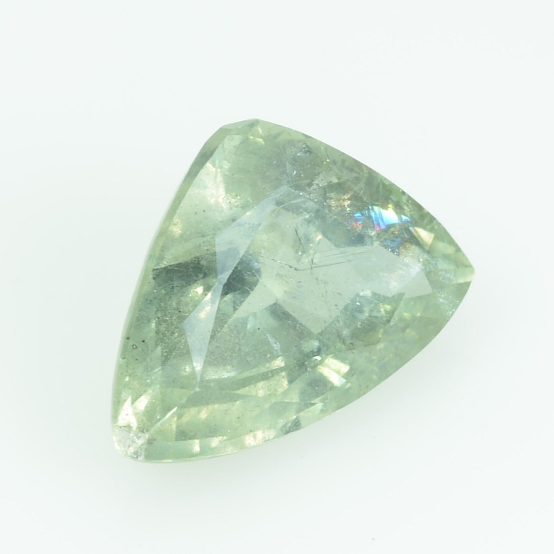 3.65 Cts Natural Green Sapphire Loose Gemstone Trillion Cut