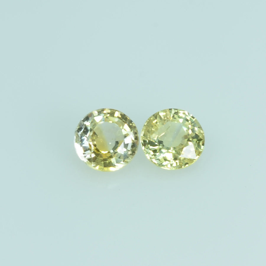 3.7 mm Natural Yellow Sapphire Loose Gemstone Round Cut