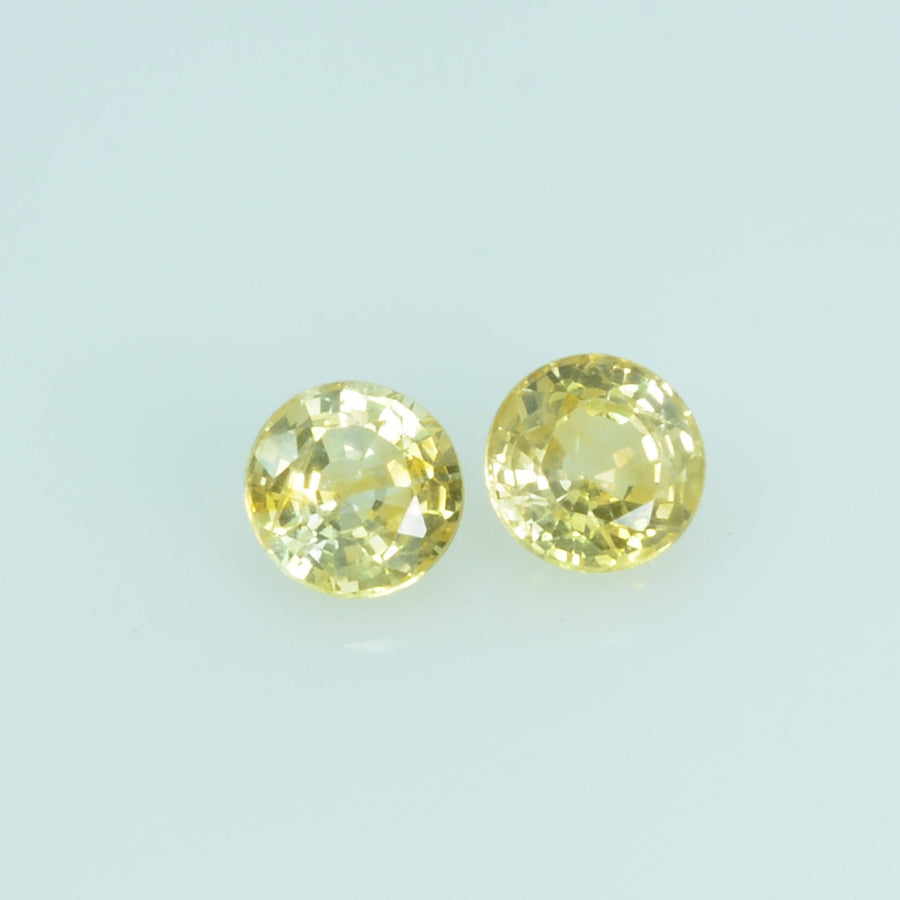 3.7 mm Natural Yellow Sapphire Loose Gemstone Round Cut