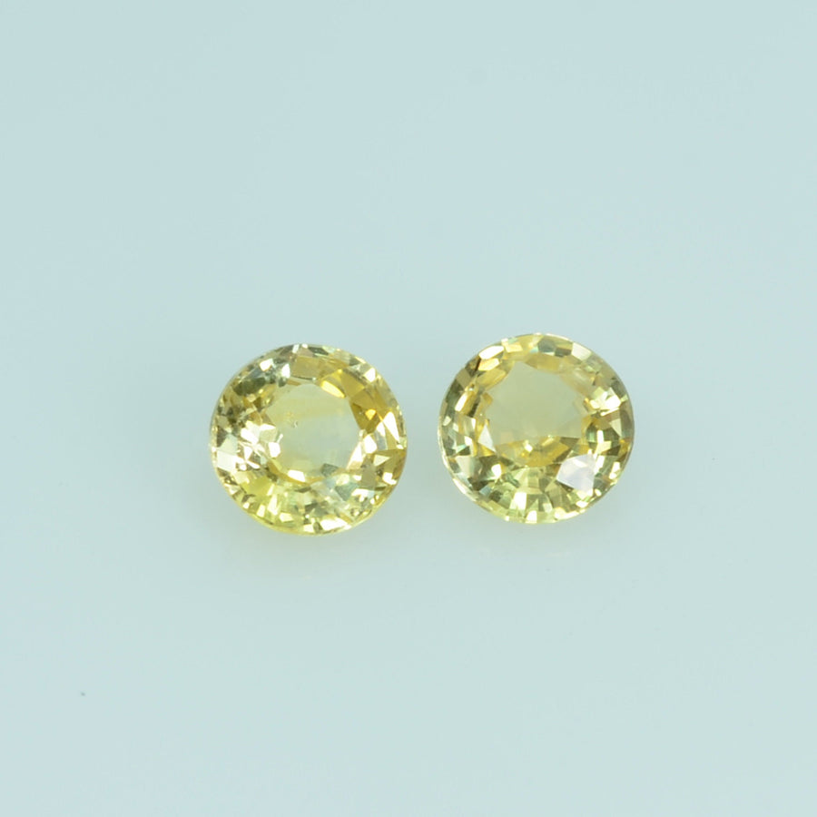 3.7 mm Natural Yellow Sapphire Loose Gemstone Round Cut