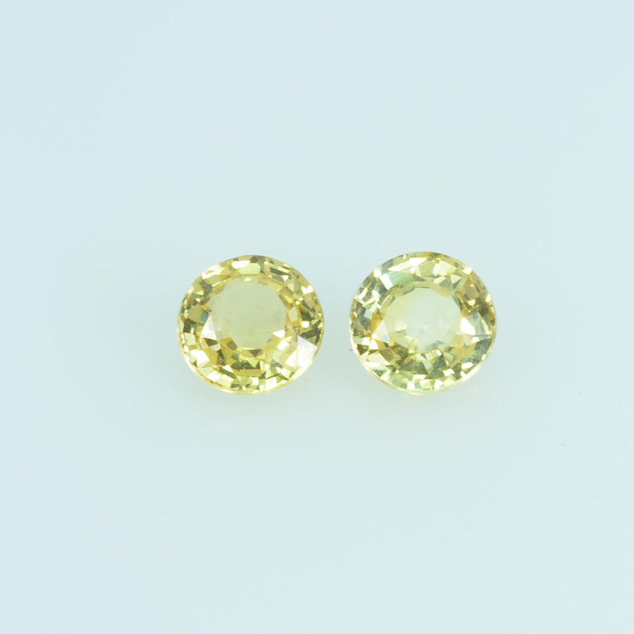 3.5 mm Natural Yellow Sapphire Loose Gemstone Round Cut - Thai Gems Export Ltd.